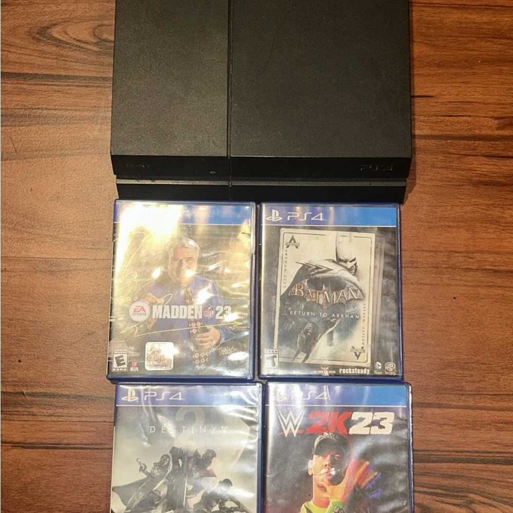 PS4 500GB Console Bundle - 4 Games Included (No Controller) – Works Great